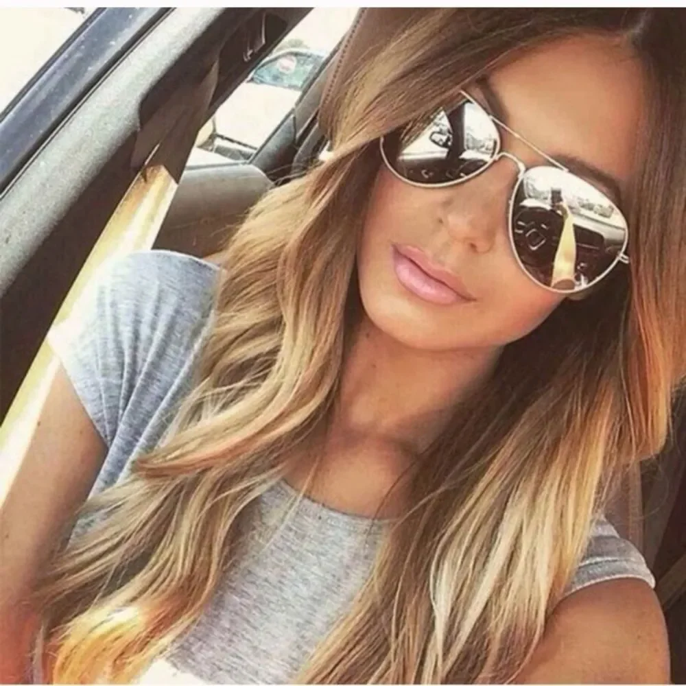 New Mirrored Silver Frame Sunglasses